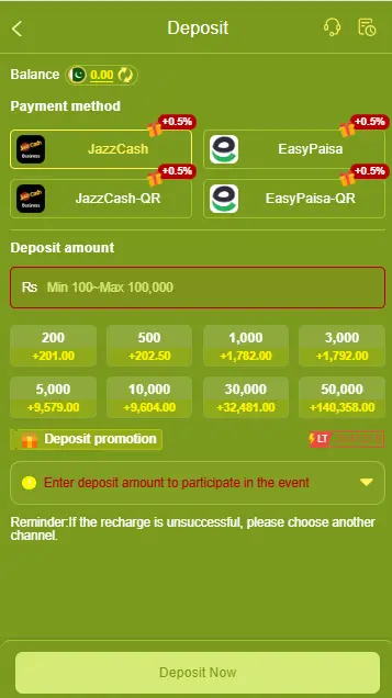 MF 777 Deposit